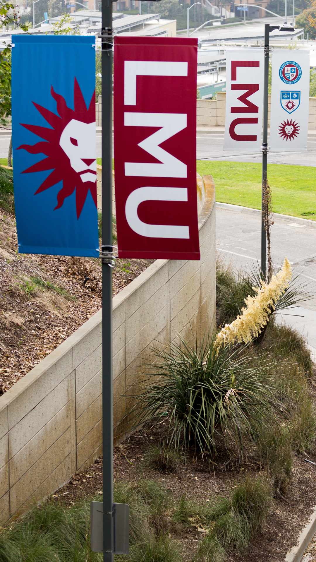 LMU branding on campus signage